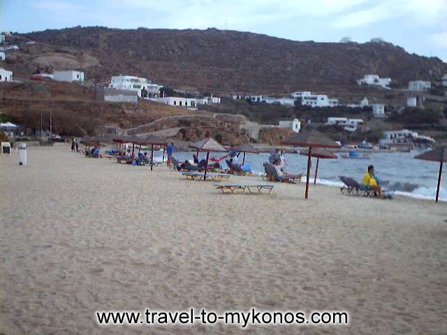 ORNOS BEACH - The wonderful beach of Ornos is very popular.