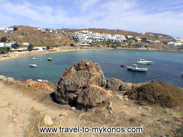 PSAROU BEACH - Psarou beach is found at a distance of 2 km  at the south-west side of Chora.