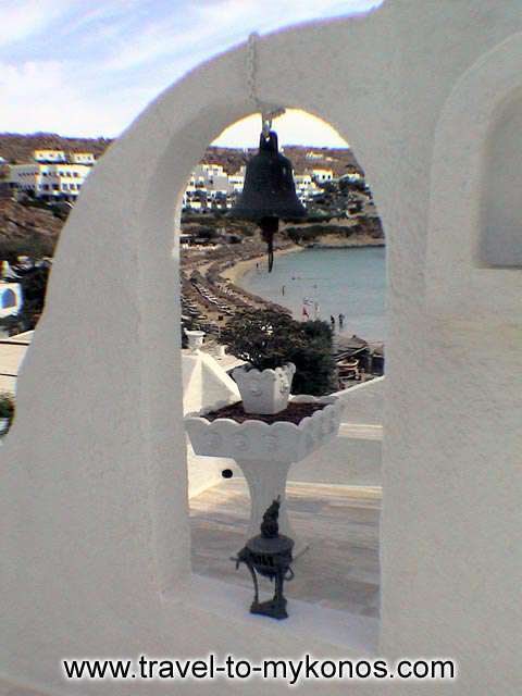 PSAROU BEACH - Look the beach from the bell tower.
