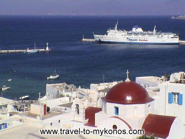 MYKONOS PORT - The port of Mykonos, the most cosmopolitan island of Cyclades.