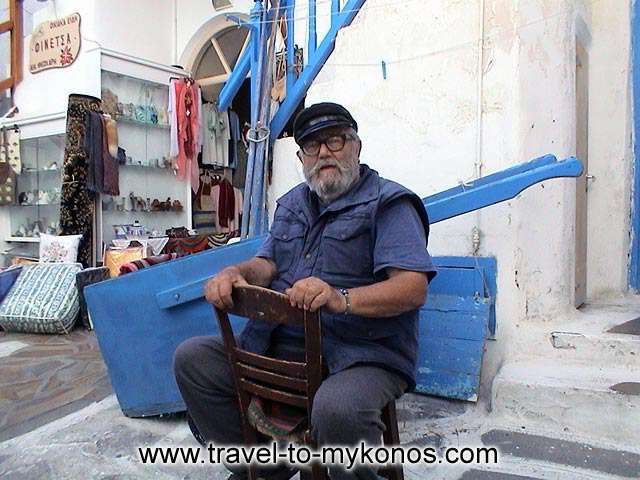 MYKONOS ZORBAS - Hello captain! A characteristic man from Mykonos.