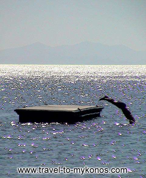 PLATYS CIALOS BEACH - A point suitable to take a plunge into the sea. If you are good swimmer, you try the and have a good time.