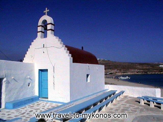 A picturesque chapel which is built near to Kalo Livadi beach. MYKONOS PHOTO GALLERY - KALO LIVADI