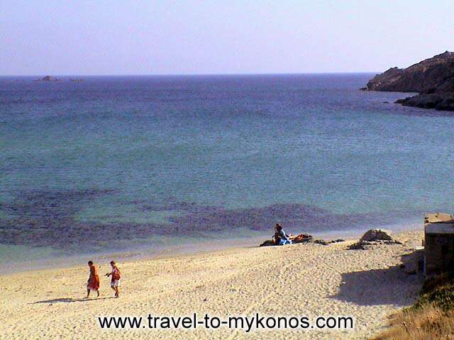 A view of the beautyful beach. MYKONOS PHOTO GALLERY - KALO LIVADI BEACH