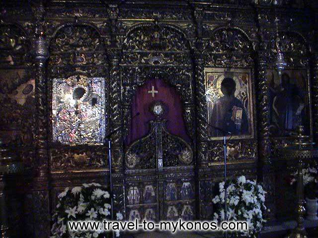 MONI TOURLIANIS - The marvellous carven chancel screen of the church.