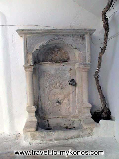 MONI TOURLIANIS - The marble tap that is found to the precinct of the monastery.