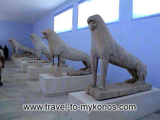 Delos lions - The famous lions at the Archaeological museum of Delos