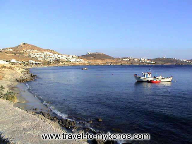 AGIOS IOANNIS BEACH - The coastal settlement of Agios Ioannis is found in the south-western side of island in distance of 5 km from Chora.