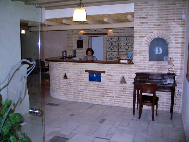 View of the Reception of hotel Dellatolla in Mykono CLICK TO ENLARGE