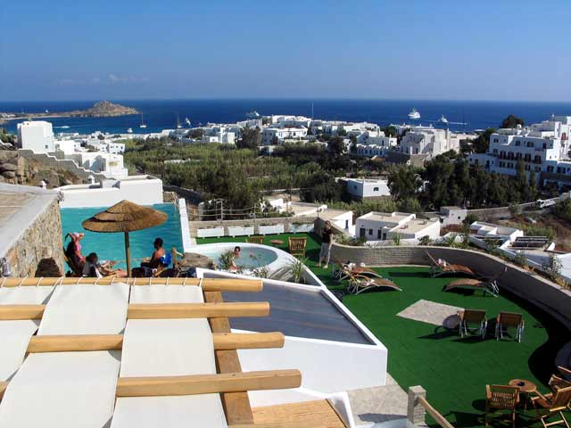 The amaizing view of Platy Gialo Village from the Roof pool of Dellatolla Hotel CLICK TO ENLARGE