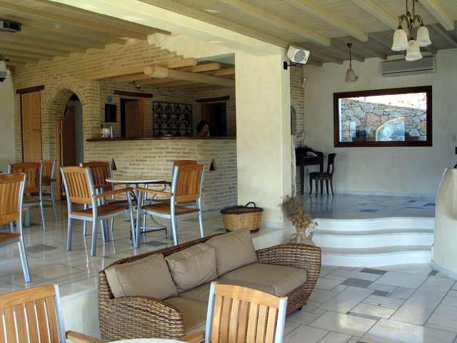 The Lobby of hotel Dellatollas in Platys Gialos, Mykonos CLICK TO ENLARGE