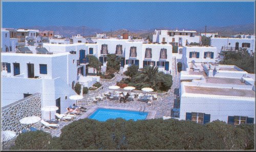 Panoramic view of the pool at Aeolos hotel CLICK TO ENLARGE
