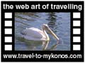 Travel to Mykonos Video Gallery  - Windmill of Mponi - Visit the windmill of Mponi that functions as museum. Admire the pelicans, the more popular birds of Mykonos. Petros II and Irini which can be found in the small fishing port in the city and gain the sympathy of tourists. 

  -  A video with duration 1 min 12 sec and a size of 984 kb